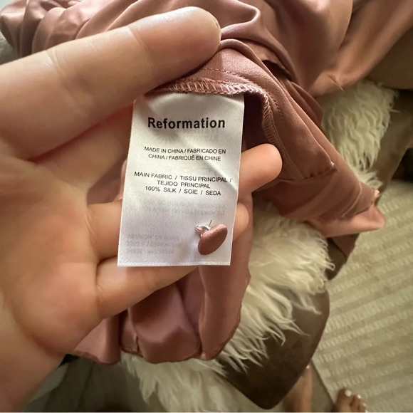 REFORMATION Silk Wrap Dress S - Picture 6 of 7